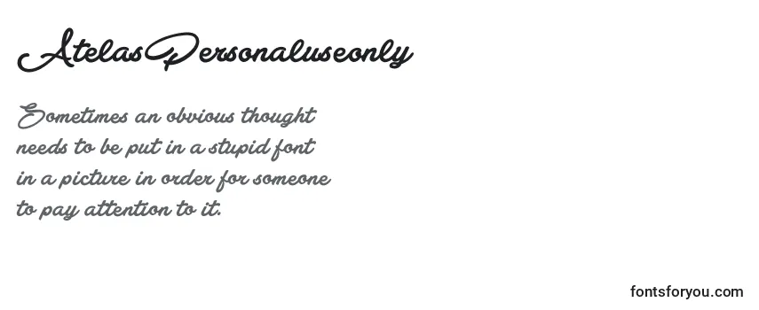 AtelasPersonaluseonly Font