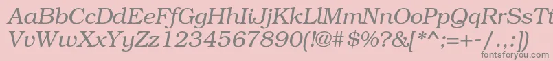 BookmancItalic Font – Gray Fonts on Pink Background