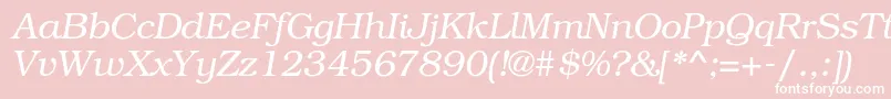 BookmancItalic Font – White Fonts on Pink Background