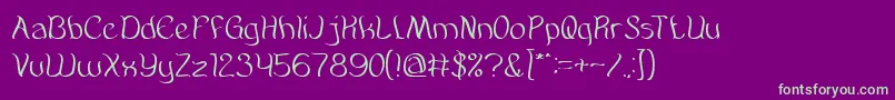 Шрифт AmazingSymphony – зелёные шрифты на фиолетовом фоне