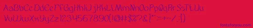 AmazingSymphony Font – Purple Fonts on Red Background