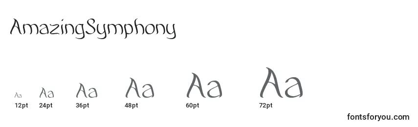 Размеры шрифта AmazingSymphony