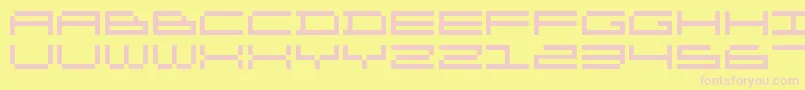 DsOlympix Font – Pink Fonts on Yellow Background
