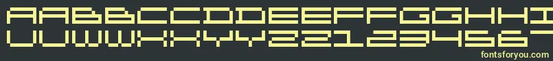 DsOlympix Font – Yellow Fonts on Black Background