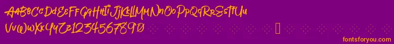 Jeboyfree Font – Orange Fonts on Purple Background