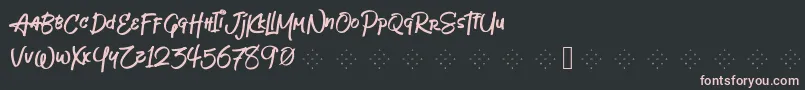 Jeboyfree Font – Pink Fonts on Black Background