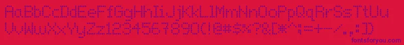 OnlyWhenIDoFonts Font – Purple Fonts on Red Background