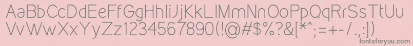 fuente KirvyLight – Fuentes Grises Sobre Fondo Rosa