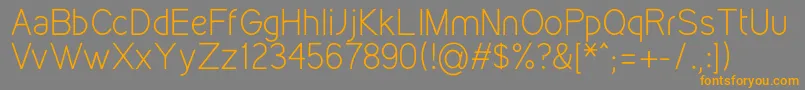 KirvyLight Font – Orange Fonts on Gray Background