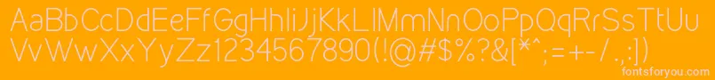 KirvyLight Font – Pink Fonts on Orange Background