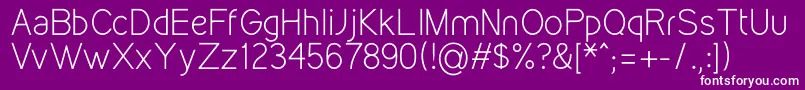 KirvyLight Font – White Fonts on Purple Background