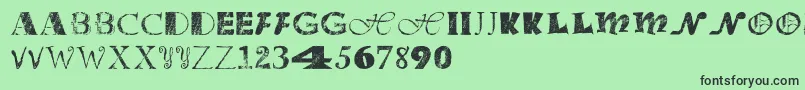 More about Officejunk Font Officejunk Font – Black Fonts on Green Background