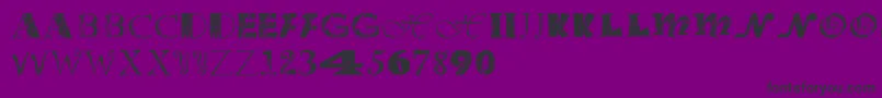 Officejunk Font – Black Fonts on Purple Background
