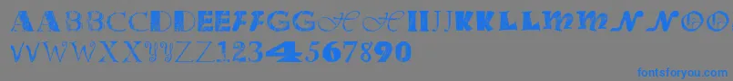 Officejunk Font – Blue Fonts on Gray Background