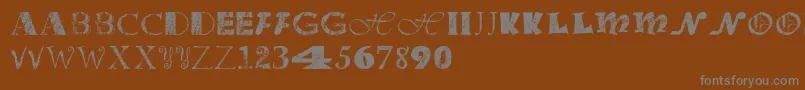Officejunk Font – Gray Fonts on Brown Background