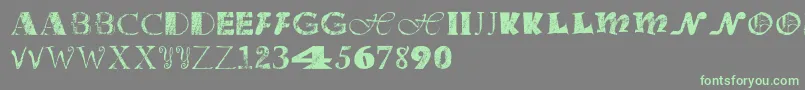 Officejunk Font – Green Fonts on Gray Background