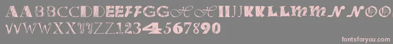 Officejunk Font – Pink Fonts on Gray Background