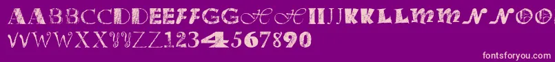 Officejunk Font – Pink Fonts on Purple Background