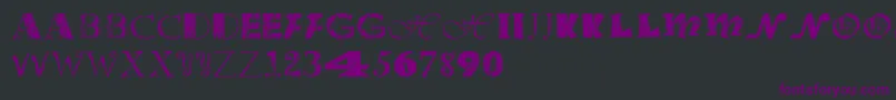 Officejunk Font – Purple Fonts on Black Background