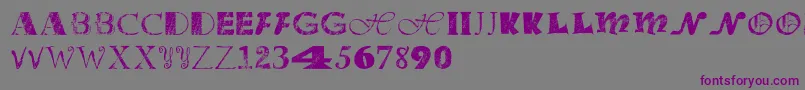 Officejunk Font – Purple Fonts on Gray Background