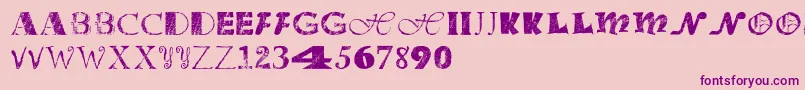 Officejunk Font – Purple Fonts on Pink Background