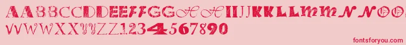 Officejunk Font – Red Fonts on Pink Background