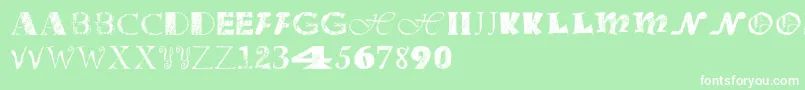 Officejunk Font – White Fonts on Green Background
