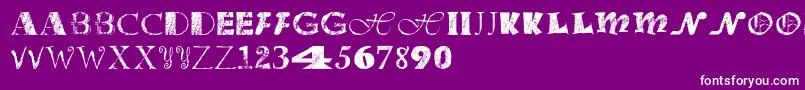 Officejunk Font – White Fonts on Purple Background