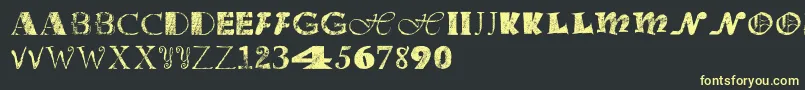 Officejunk Font – Yellow Fonts on Black Background