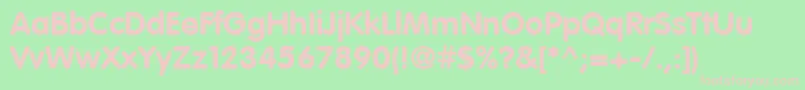 VagRoundedLtBold Font – Pink Fonts on Green Background