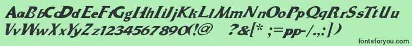 Dr.Peppers Font – Black Fonts on Green Background