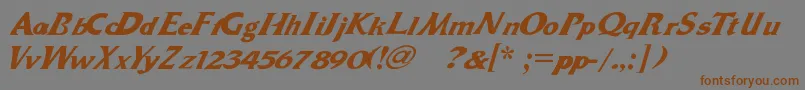 Dr.Peppers Font – Brown Fonts on Gray Background