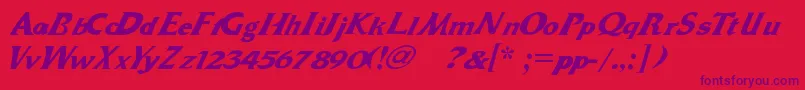 Dr.Peppers Font – Purple Fonts on Red Background