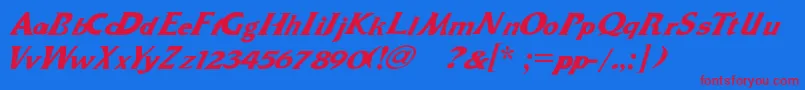 Dr.Peppers Font – Red Fonts on Blue Background