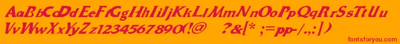 Dr.Peppers Font – Red Fonts on Orange Background