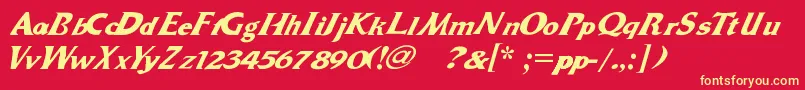 Dr.Peppers Font – Yellow Fonts on Red Background