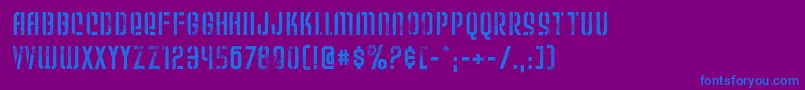WeltronUrban Font – Blue Fonts on Purple Background