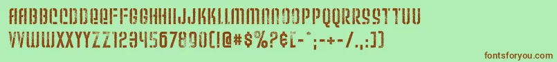 WeltronUrban Font – Brown Fonts on Green Background