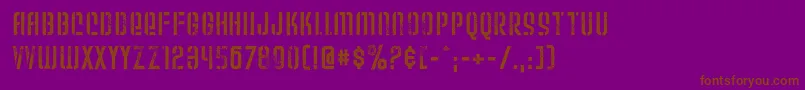 WeltronUrban Font – Brown Fonts on Purple Background