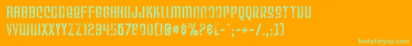 WeltronUrban Font – Green Fonts on Orange Background