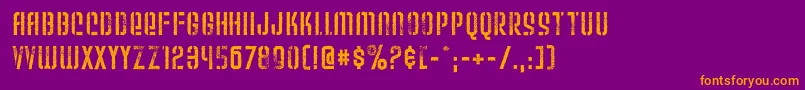 WeltronUrban Font – Orange Fonts on Purple Background