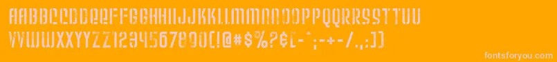 WeltronUrban Font – Pink Fonts on Orange Background