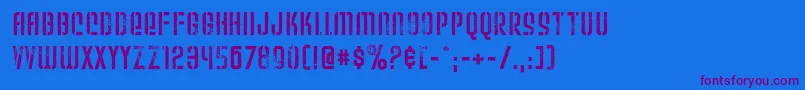 WeltronUrban Font – Purple Fonts on Blue Background