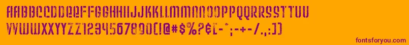 WeltronUrban Font – Purple Fonts on Orange Background