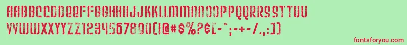 WeltronUrban Font – Red Fonts on Green Background