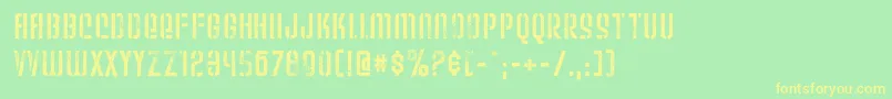 WeltronUrban Font – Yellow Fonts on Green Background
