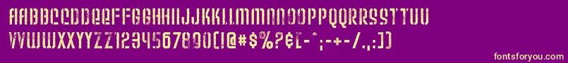 WeltronUrban Font – Yellow Fonts on Purple Background