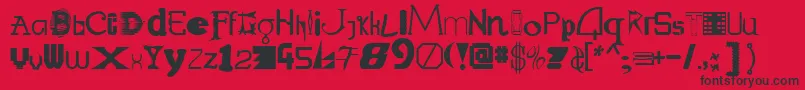 Шрифт Labmix – чёрные шрифты на красном фоне