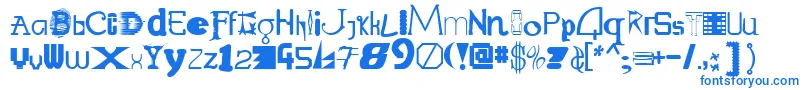 Labmix Font – Blue Fonts on White Background