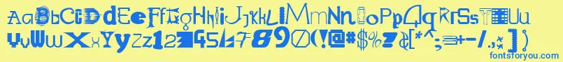 Más sobre la fuente Labmix fuente Labmix – Fuentes Azules Sobre Fondo Amarillo
